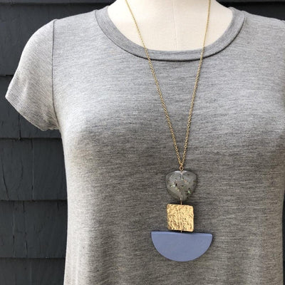 Pendant Trio Stone Necklace