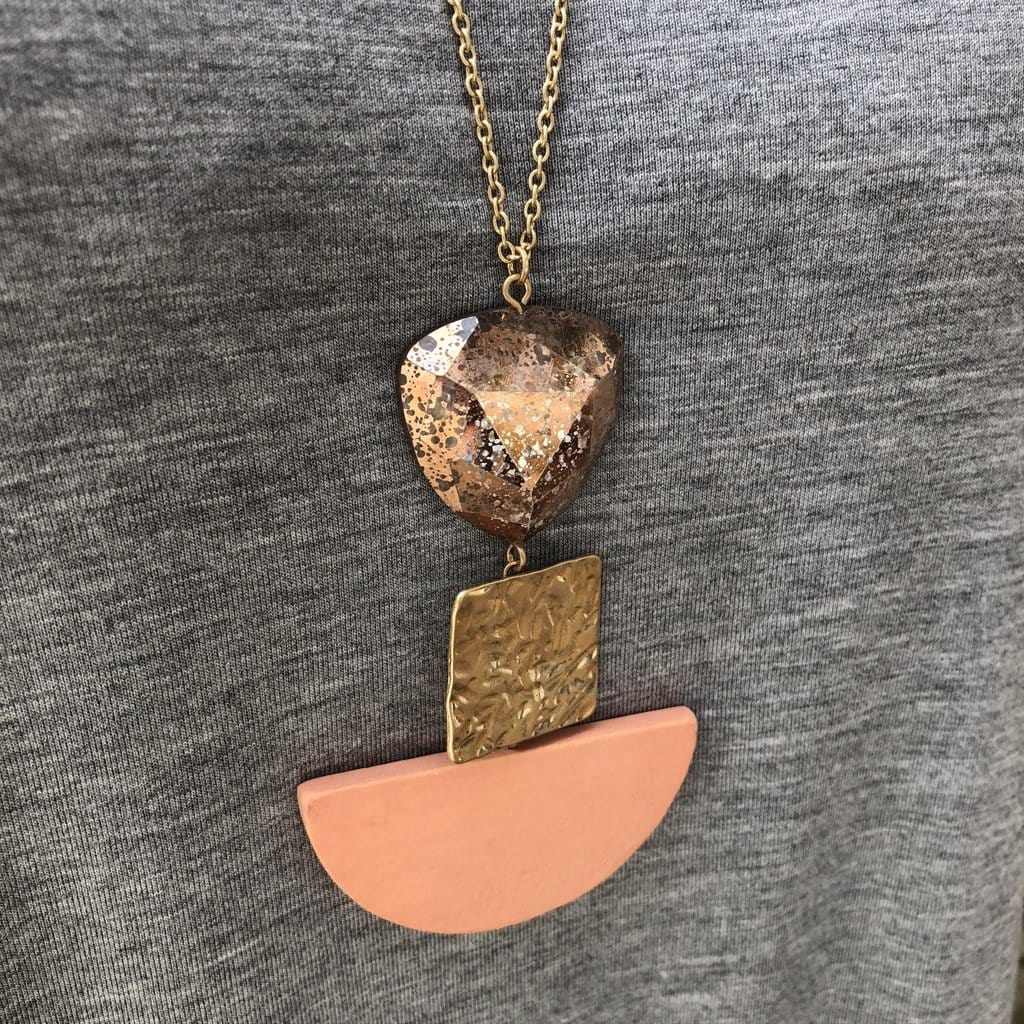 Pendant Trio Stone Necklace
