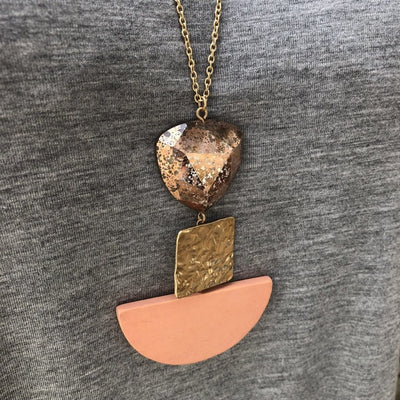 Pendant Trio Stone Necklace