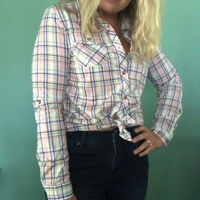 Pastel Plaid Top
