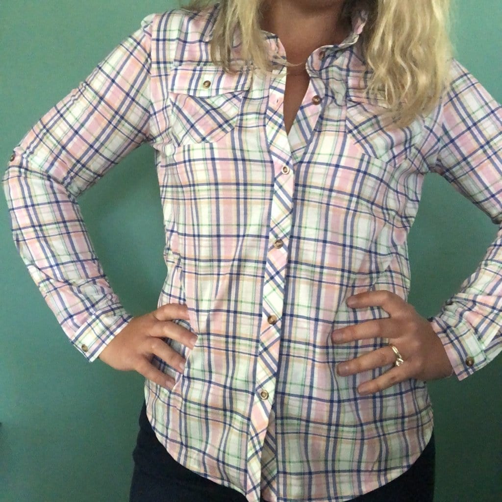 Pastel Plaid Top