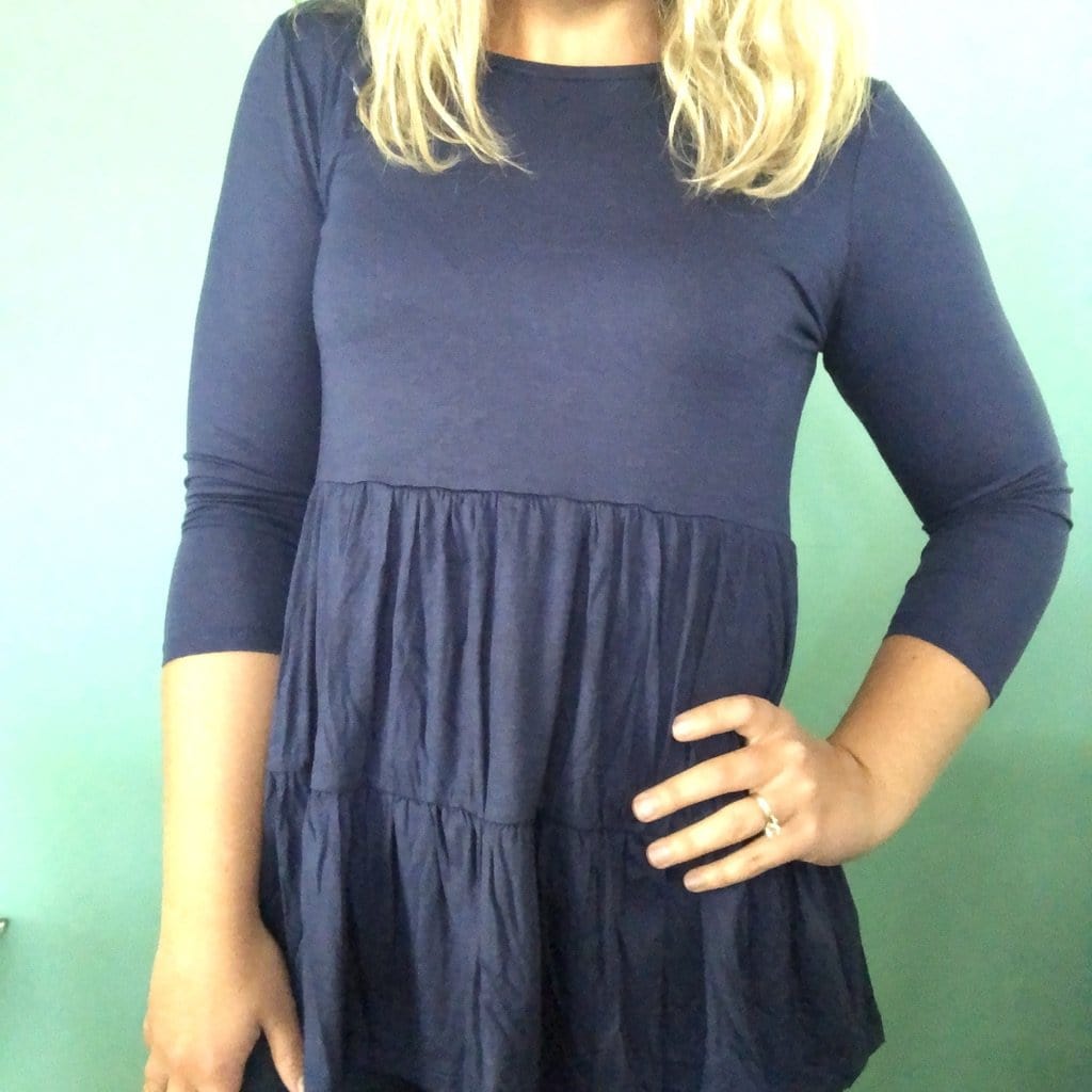 Navy Tiered Top