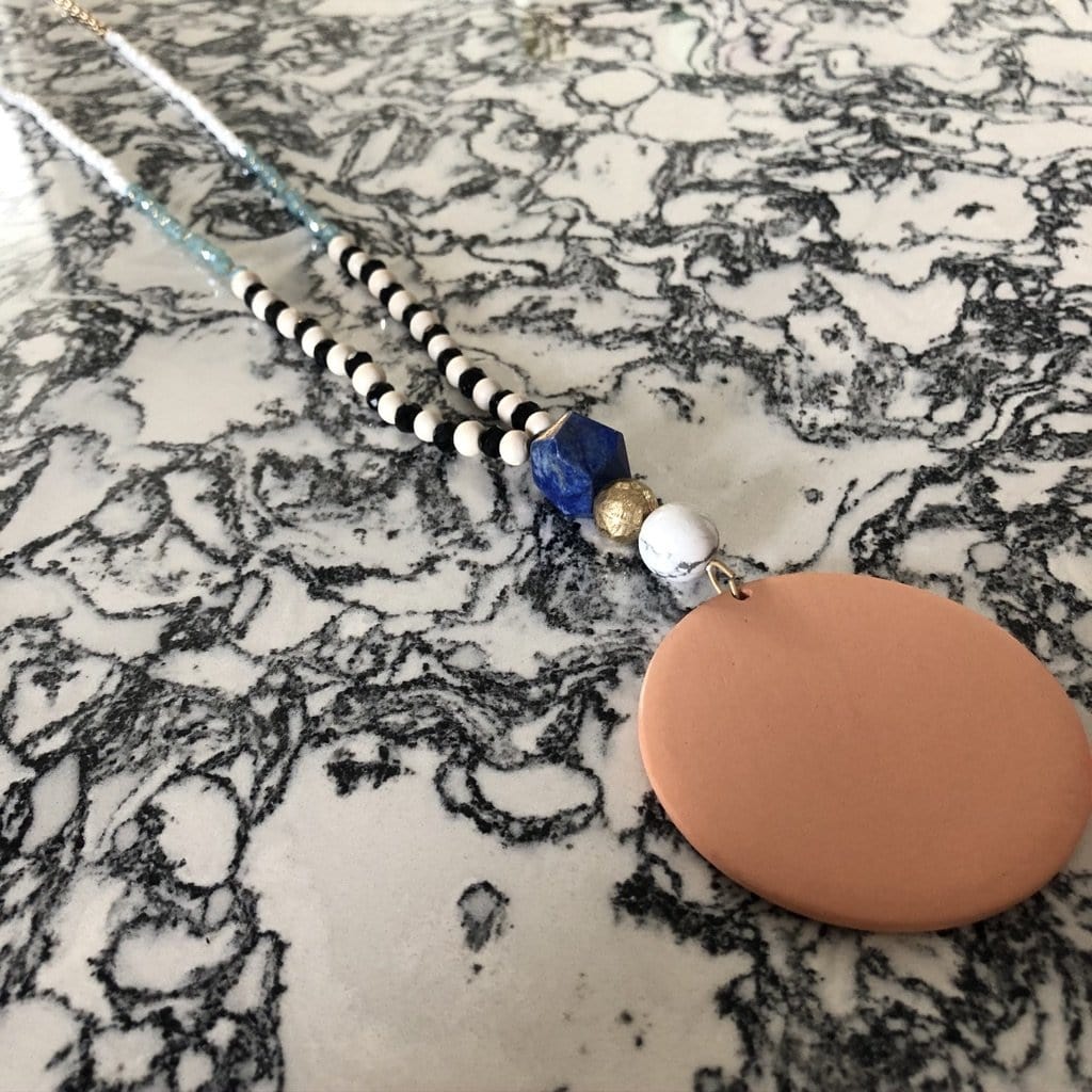 Multi Beaded Pendant Necklace