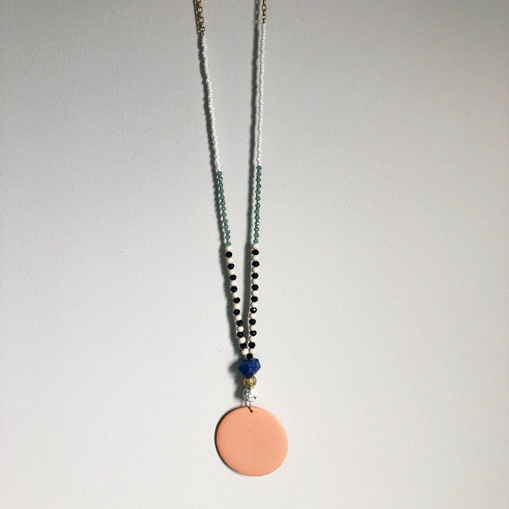 Multi Beaded Pendant Necklace