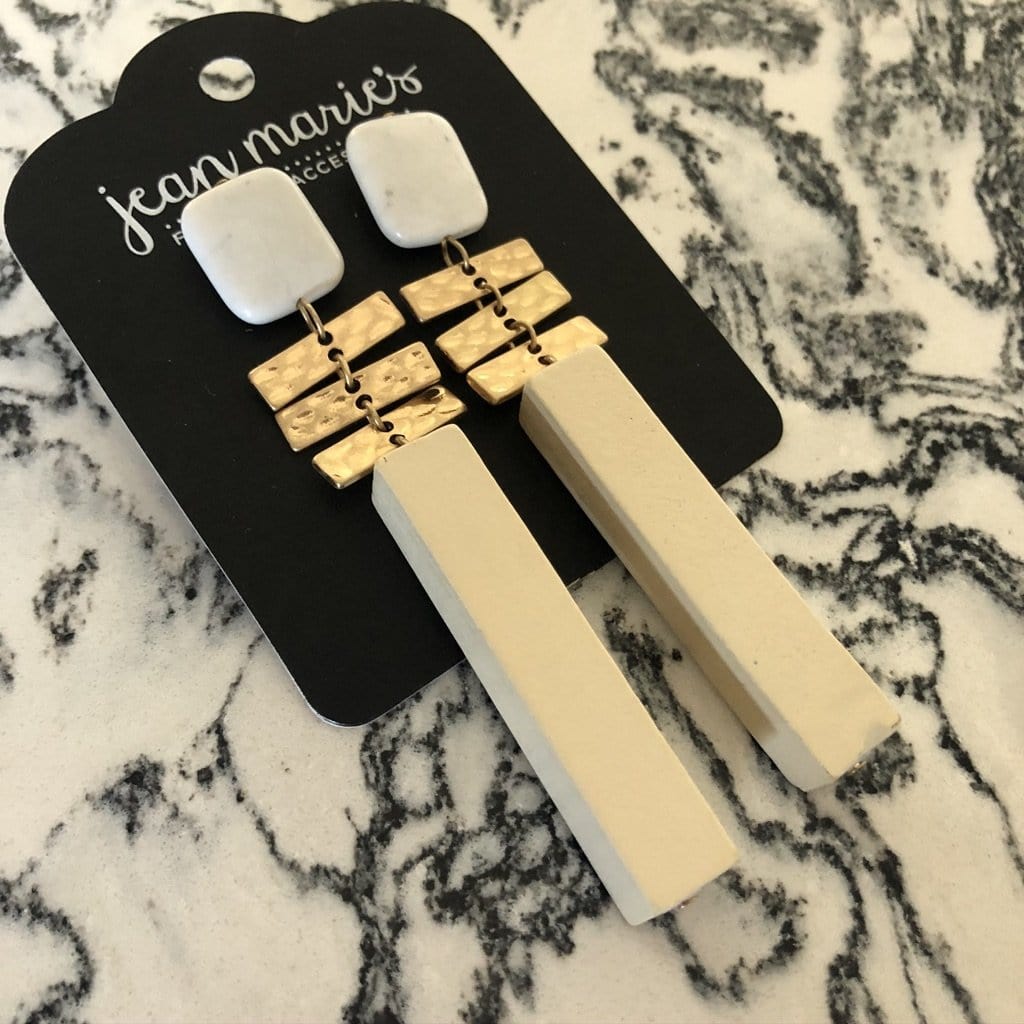 Wood Bar Statement Earring