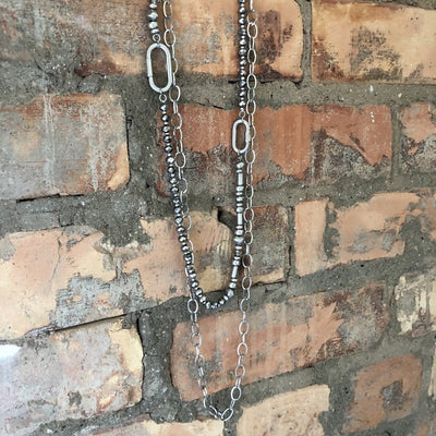 Silver Chain Layer Necklace