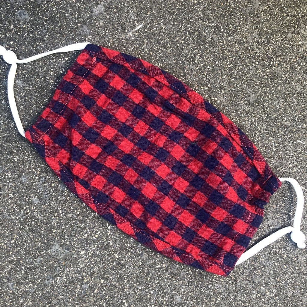 Kids Plaid Face Covering