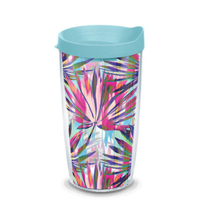 16oz Multi Color Palms w/Lid