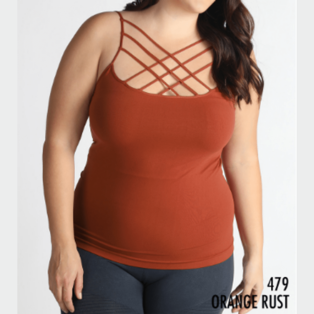 Nikibiki Extended Size Criss Cross Tank - Fall Collection