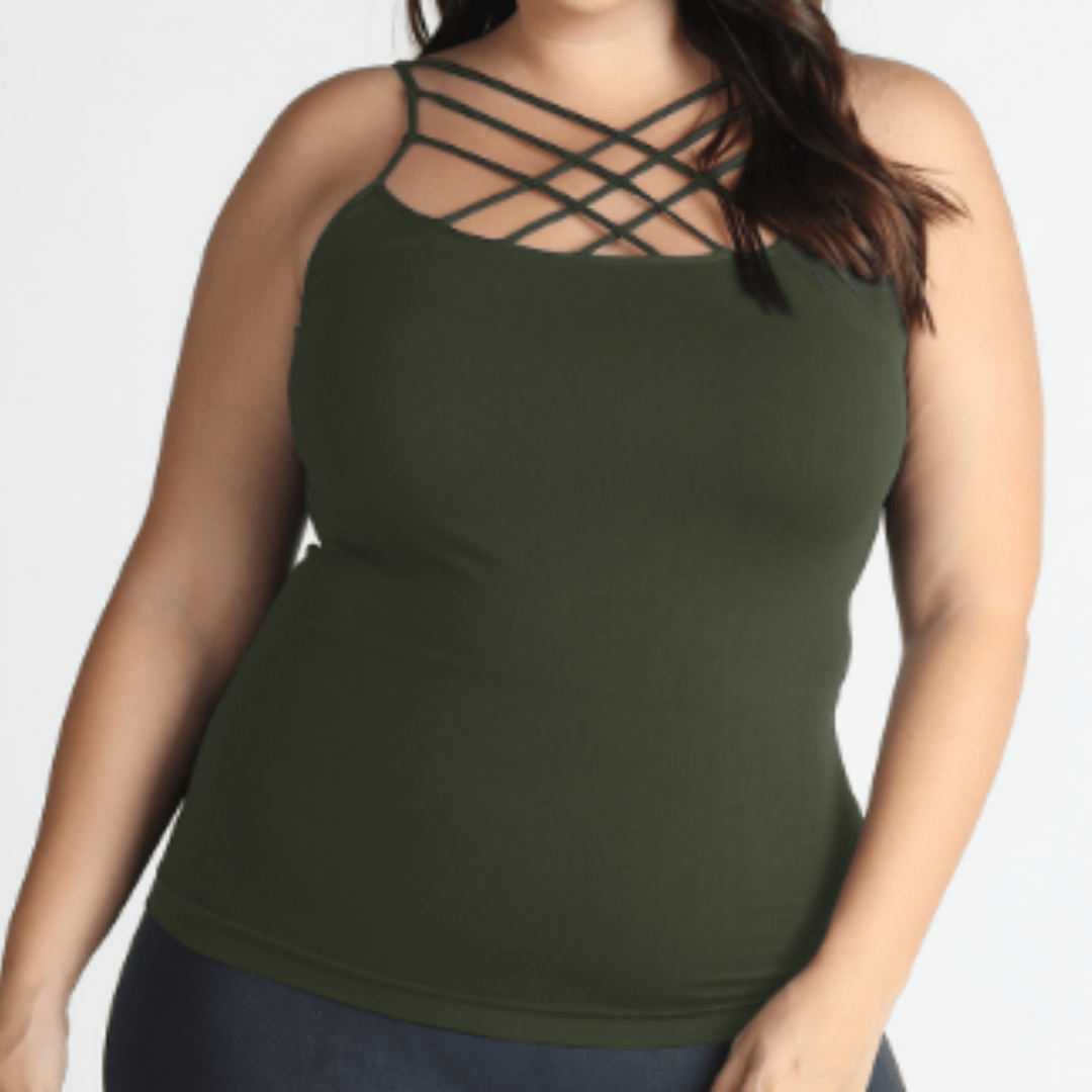 Nikibiki Extended Size Criss Cross Tank - Fall Collection