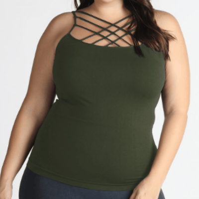 Nikibiki Extended Size Criss Cross Tank - Fall Collection