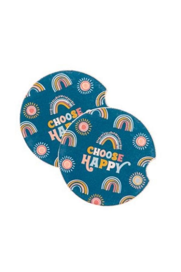 Rainbow Car Coasters 2PK