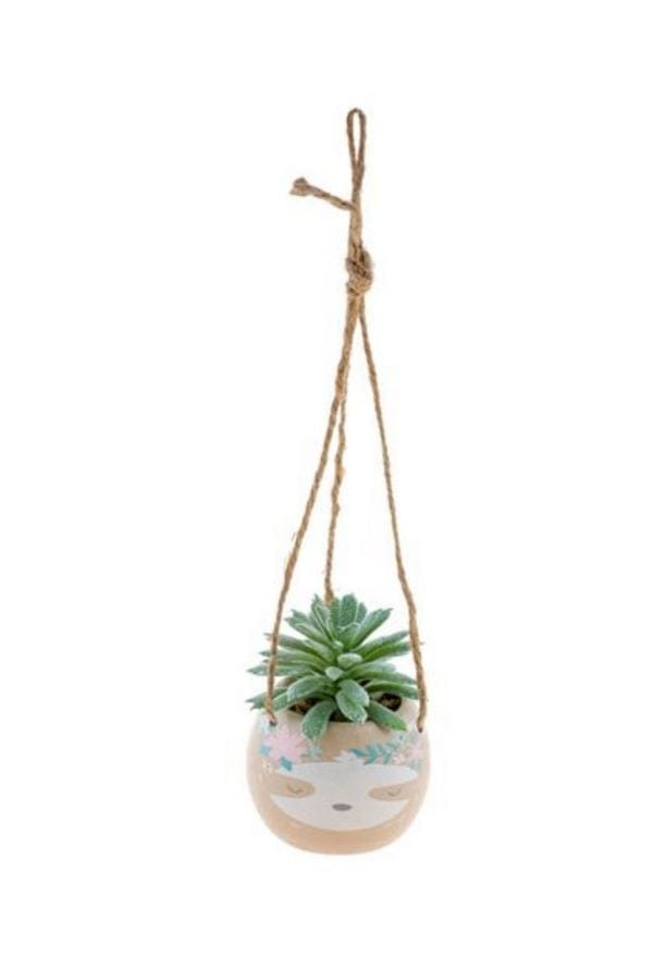 Shaped Hanging Succulent Pot - Sloth