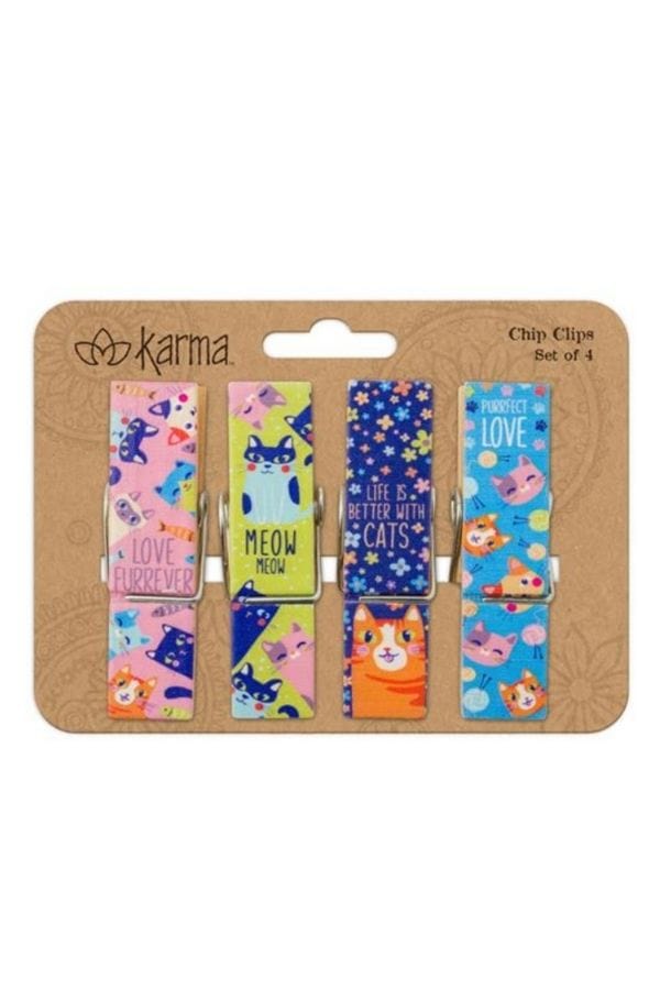 Cat Chip Clips Set of 4
