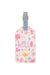 Pink Floral Luggage Tag