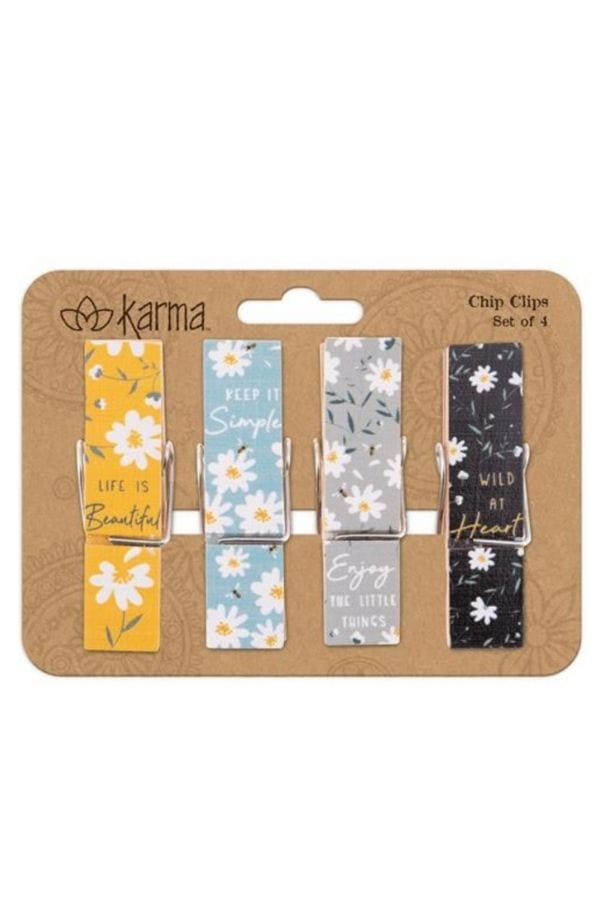Daisy Chip Clips Set of 4