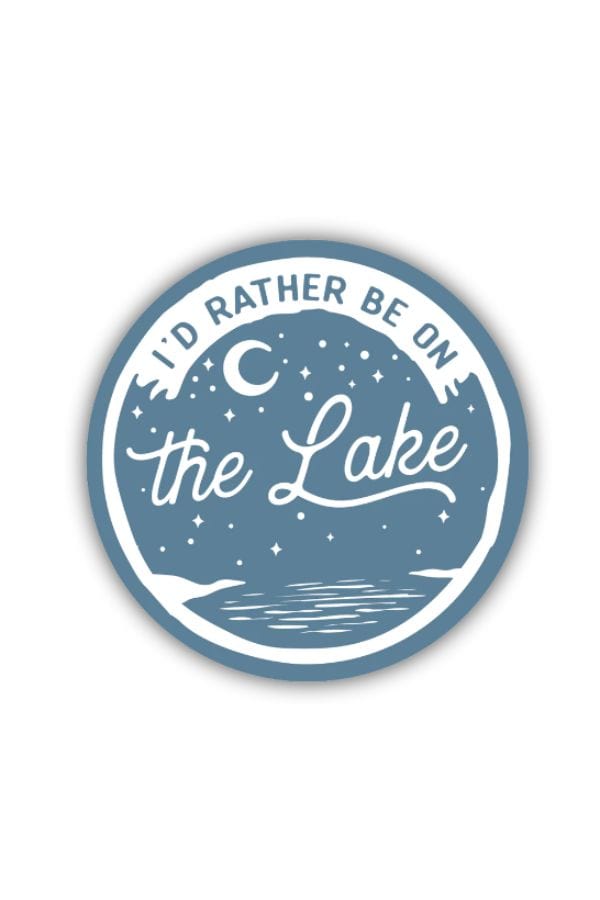 I'd Rather Be On The Lake Sticker