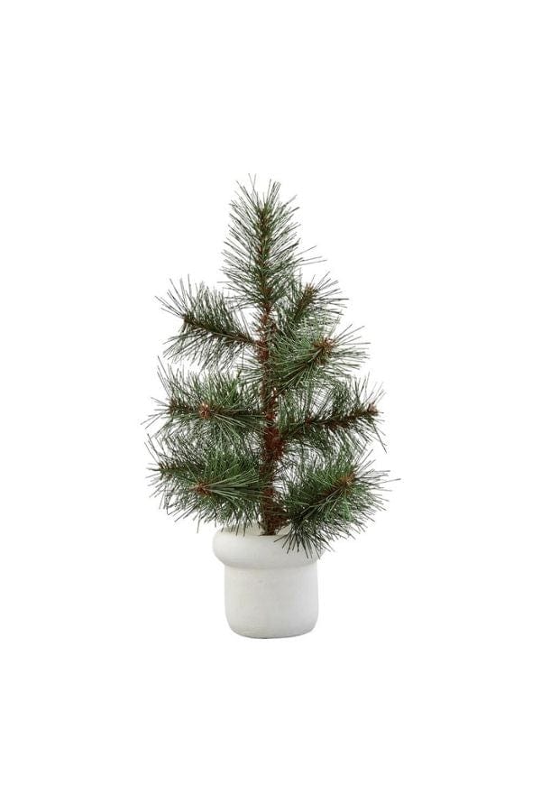 White Base Mini Pine Tree