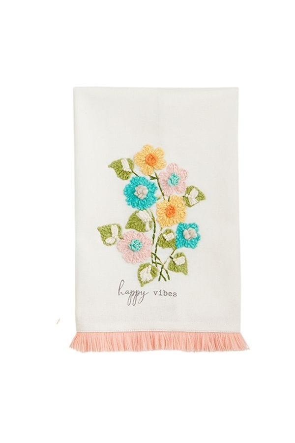 Happy Vibes Floral Towel