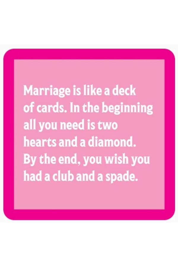 Marriage Deck of Cards Coaster