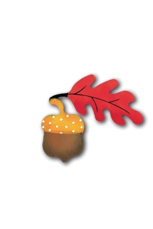 Acorn W/Oak Leaf Magnet Mini