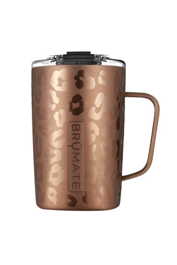gold leopard print drip proof mug
