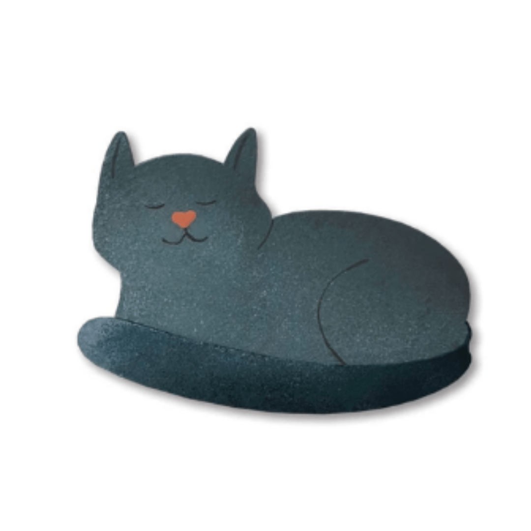 Cat Magnet w/ Fold-Over Tail Gray
