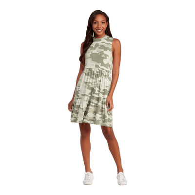 Camo Tully Tiered Dress