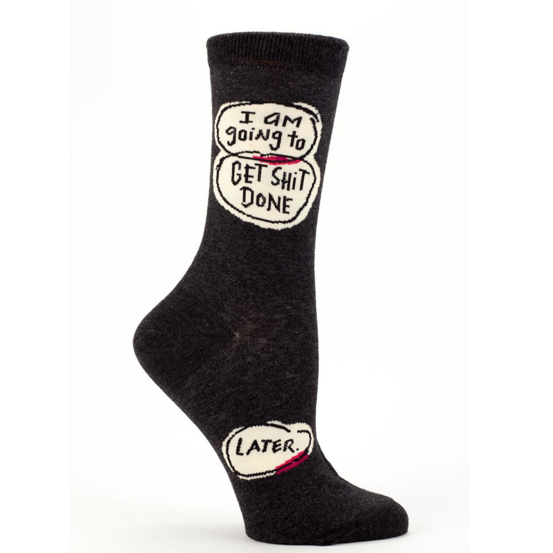 Get *Stuff Done, Later Women's Crew Sock