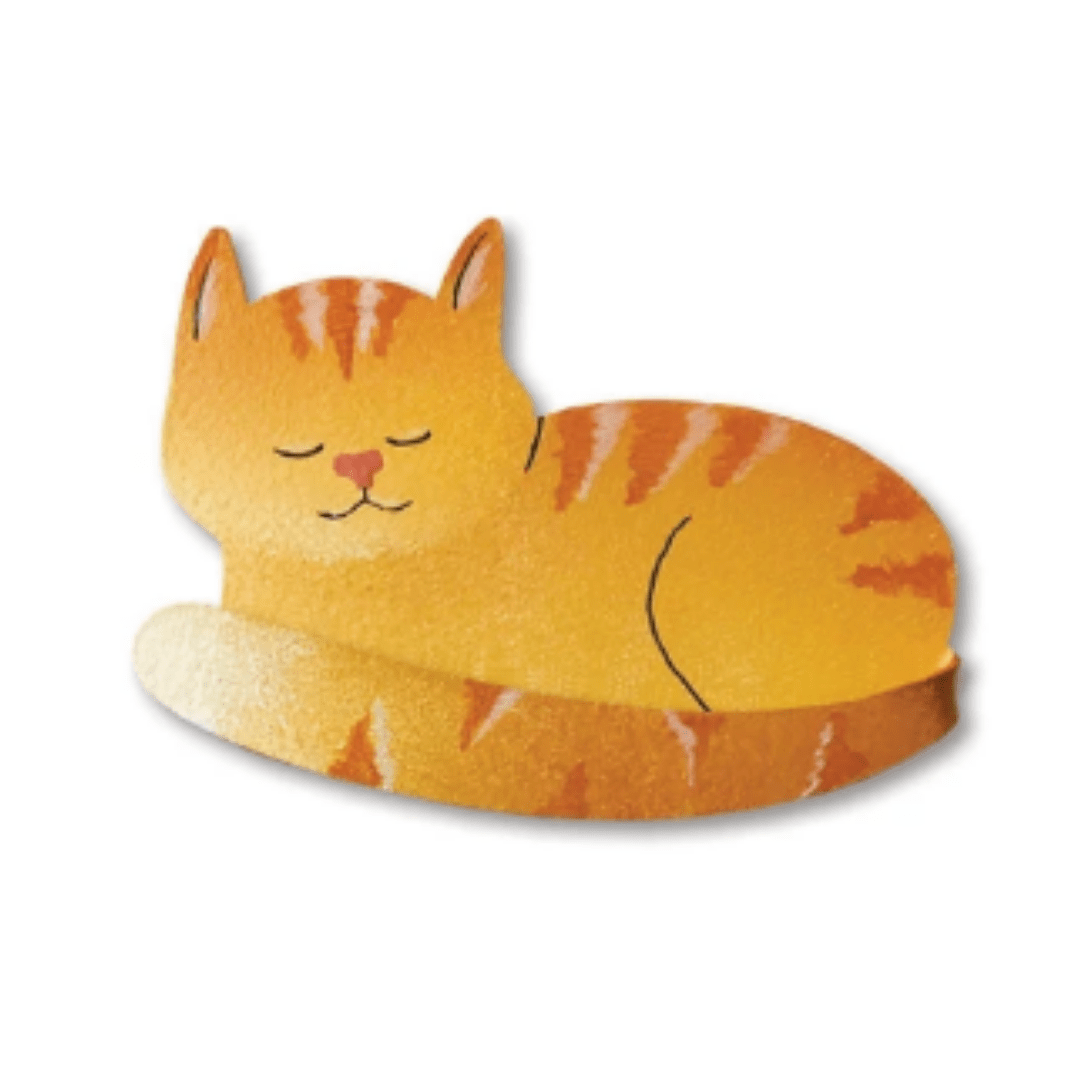 Cat Magnet w/ Fold-Over Tail Orange