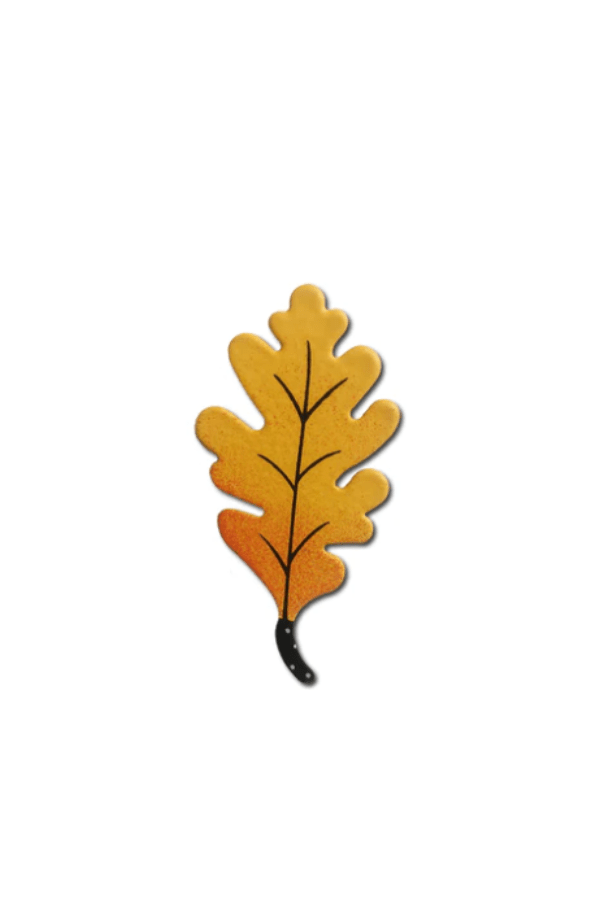 Oak Leaf Yellow Magnet Mini