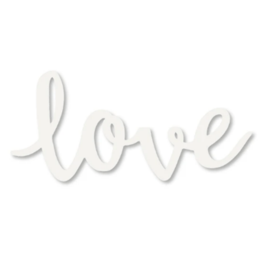 Love Script White Magnet