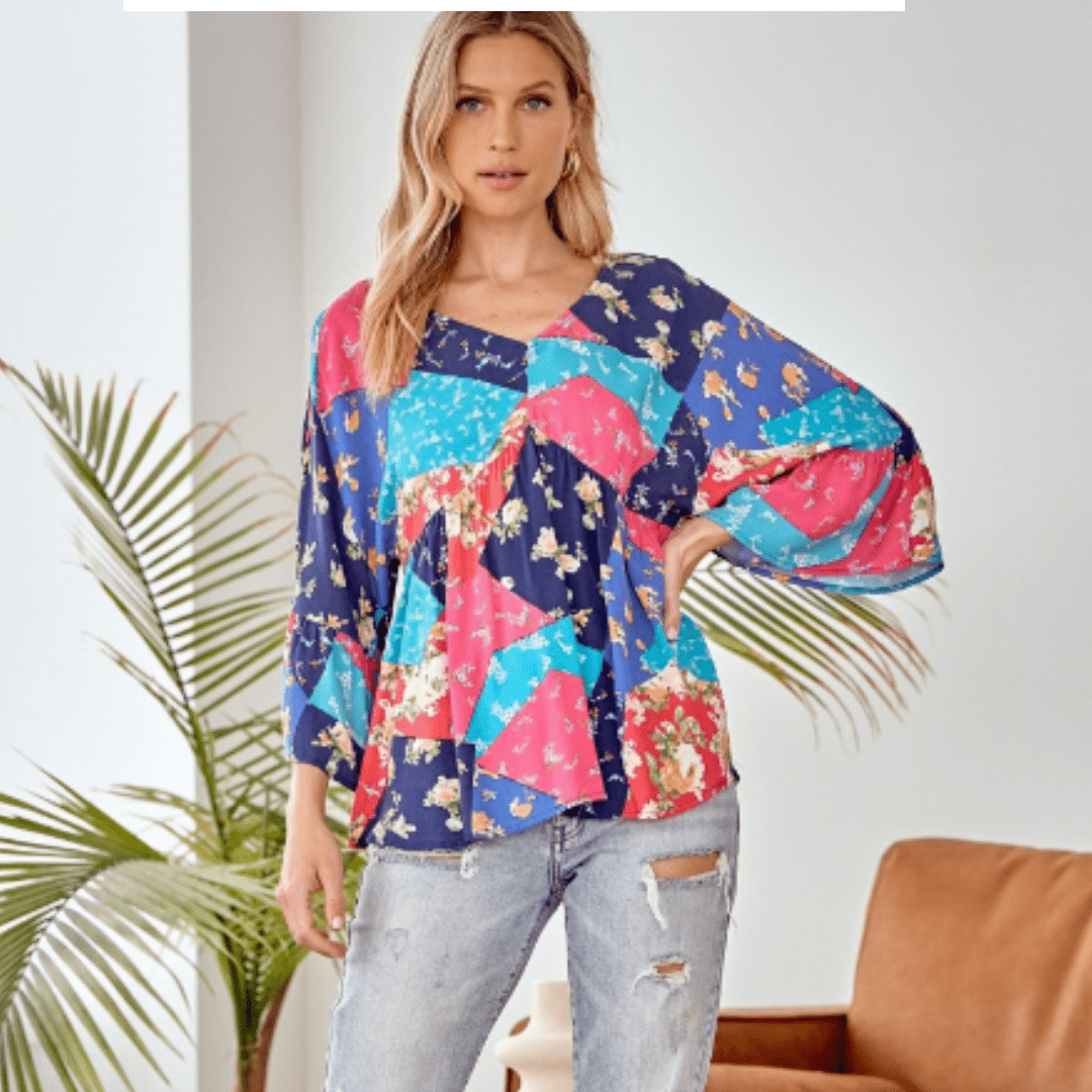 Patchwork Party Flounce Top