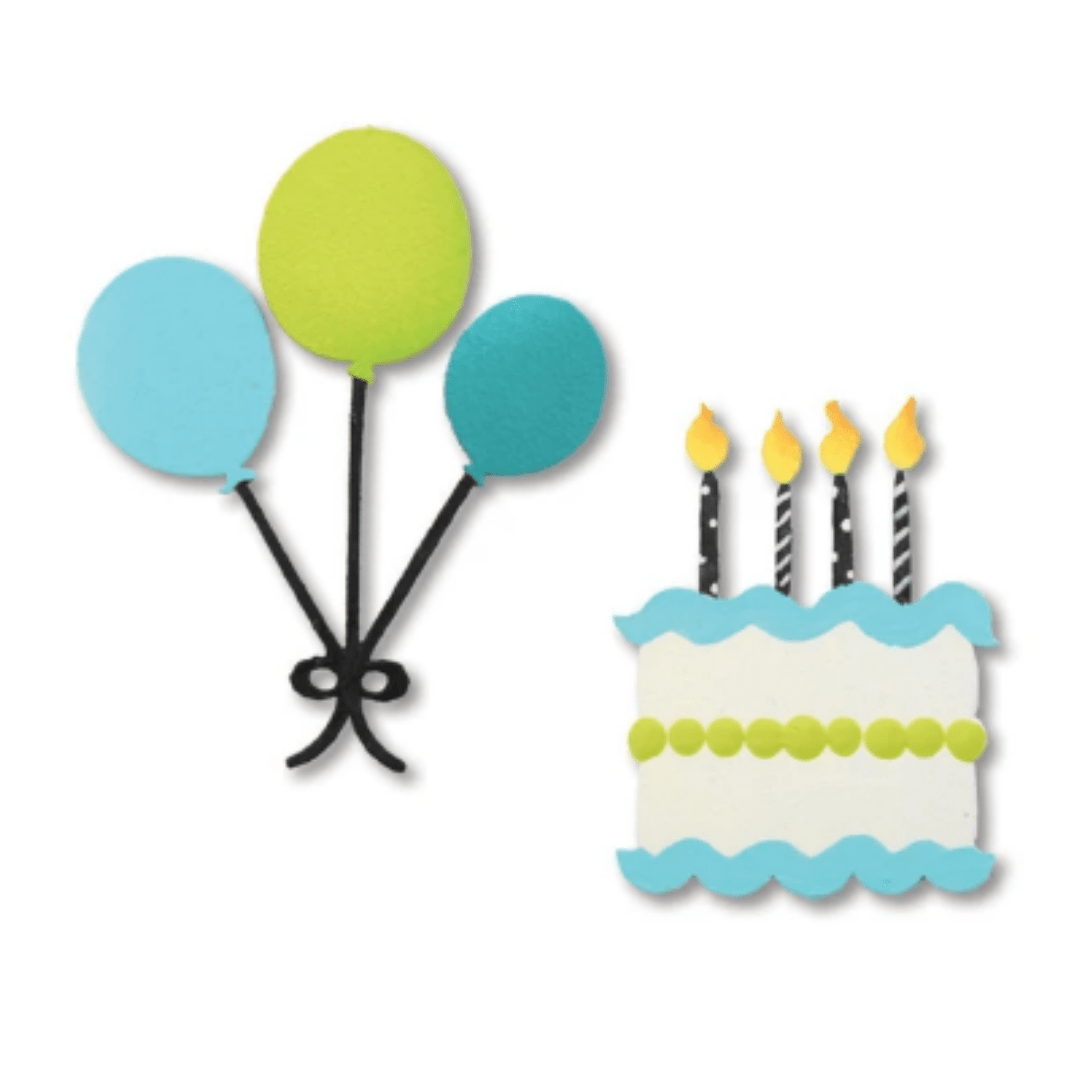 Birthday Magnets S/2 Teal