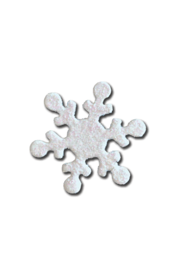 Snowflake Magnet White Glitter Mini