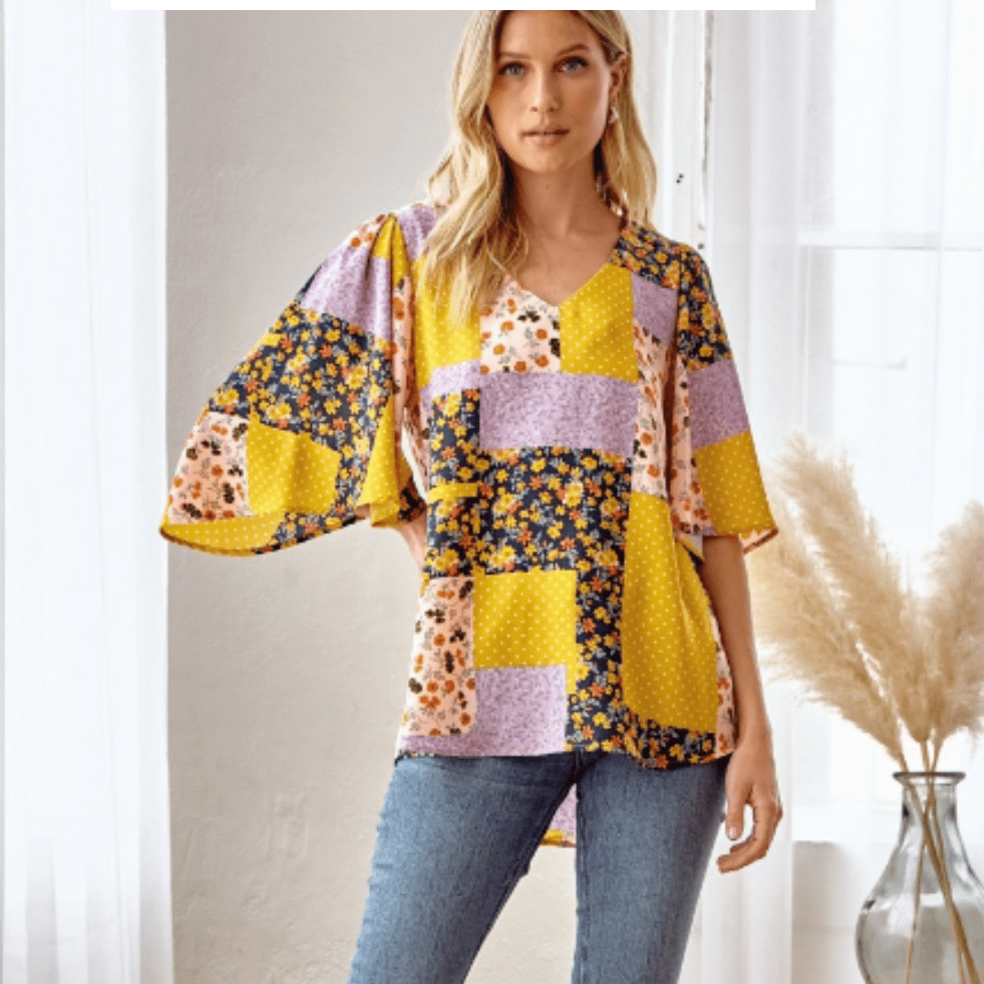 Multi Patchwork Blouse