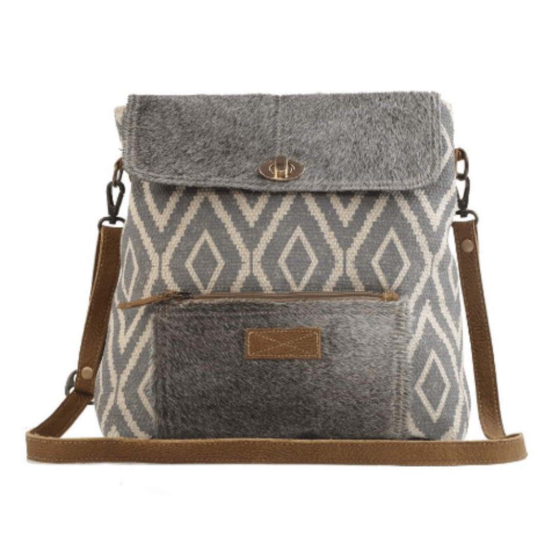Grainy Gray Shoulder Bag