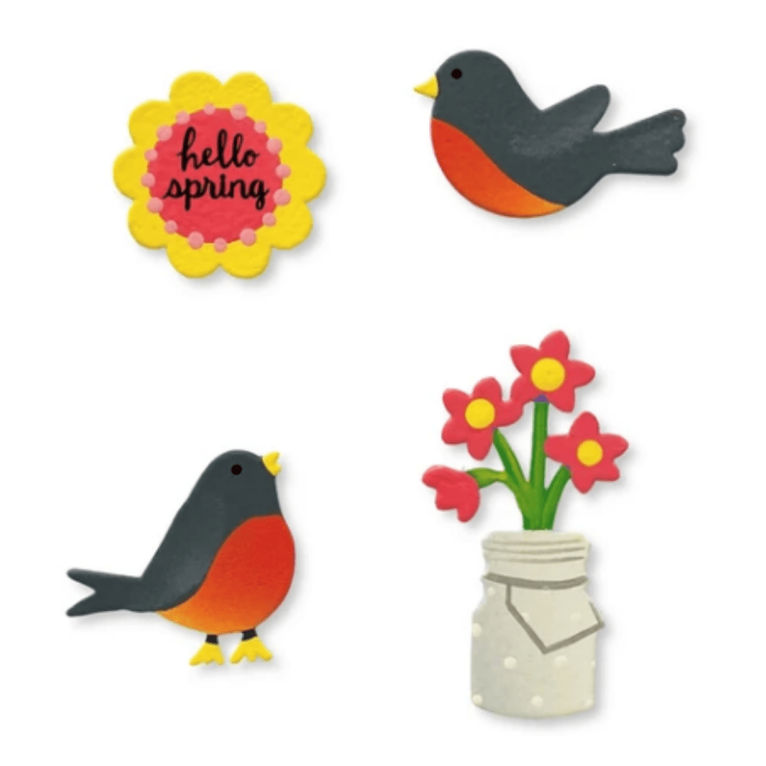 Hello Spring Magnets S/4