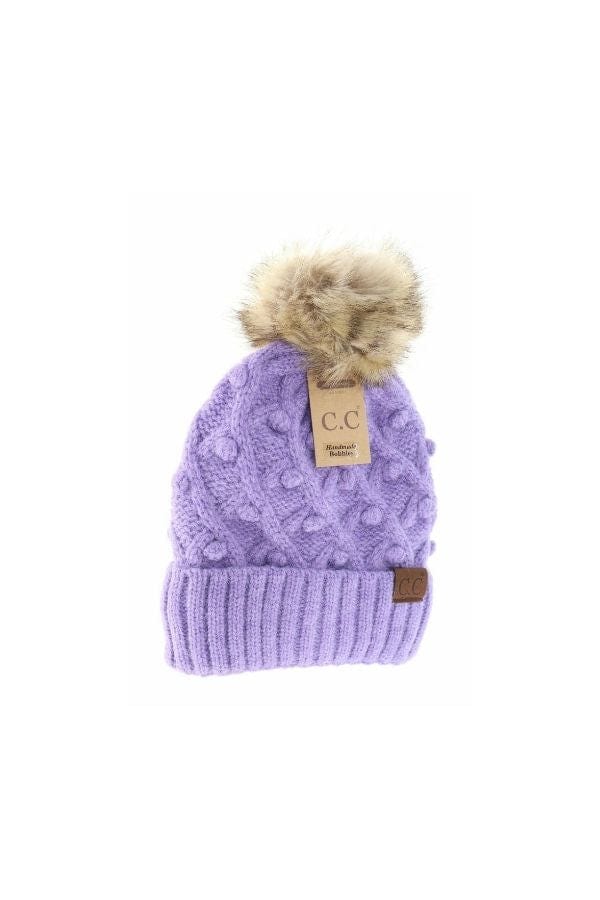 Periwinkle Mix Bobble Beanie