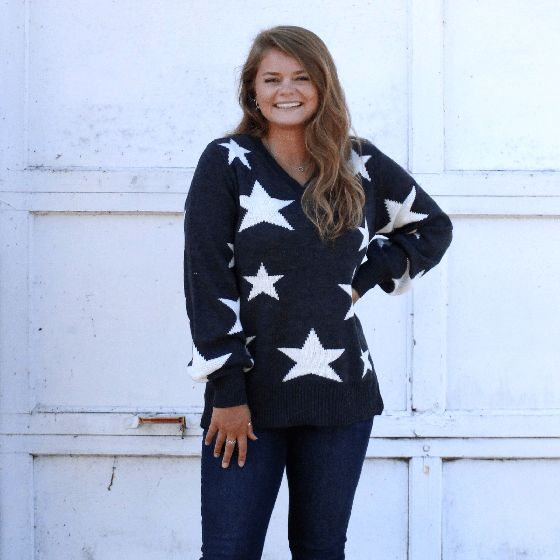Star Vneck Sweater