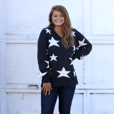 Star Vneck Sweater