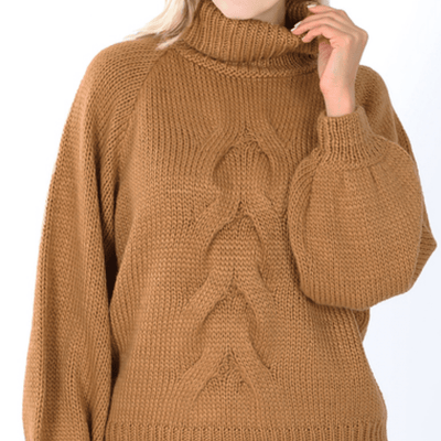 Cable Knit Turtleneck Sweater