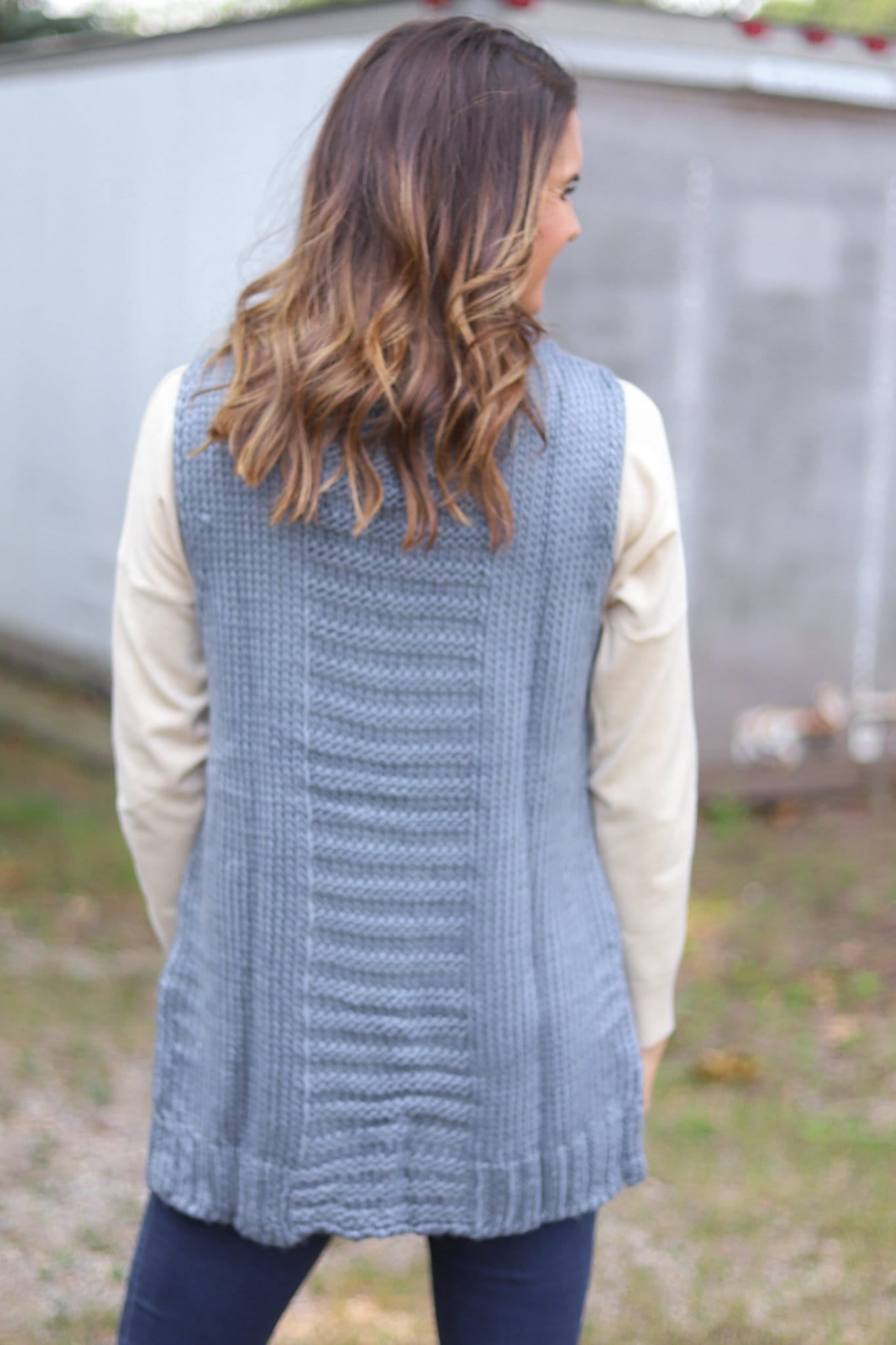 blue sweater vest for women