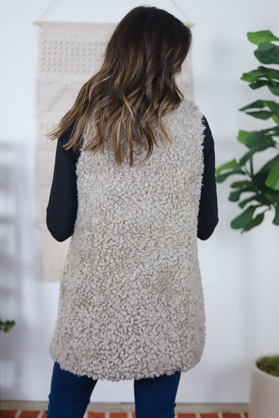 Fuzzy Long Vest