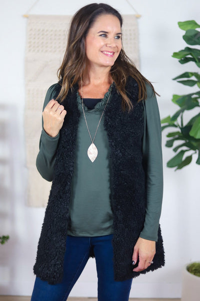 Fuzzy Long Vest