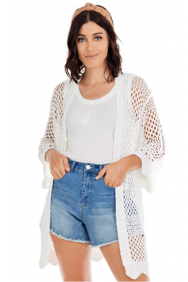 White Nella Cardigan