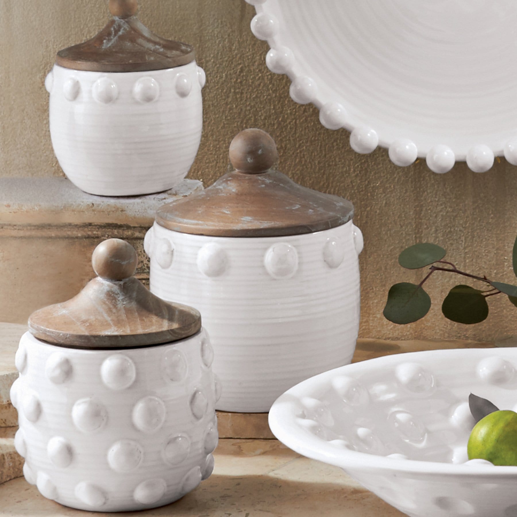 Small Raised Dotted Canister