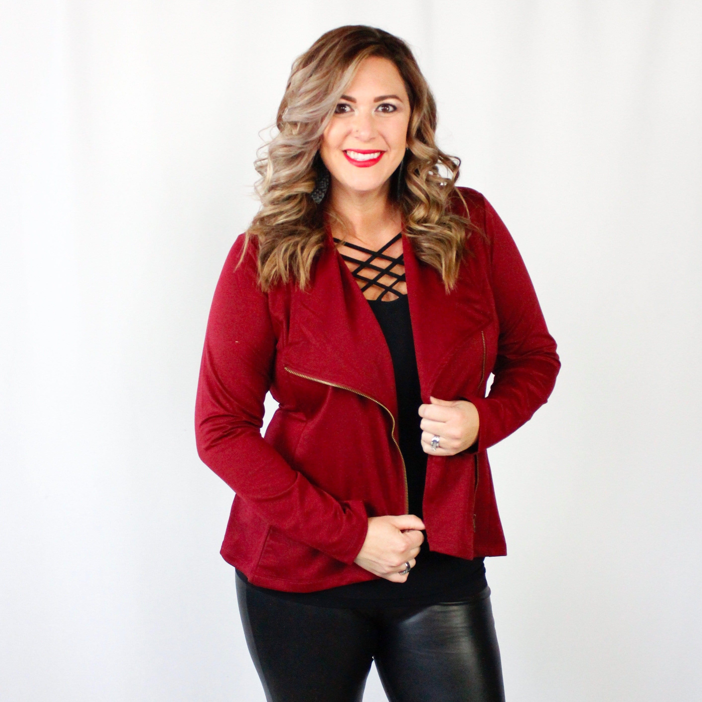 Drape Zipper Jacket