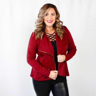 Drape Zipper Jacket