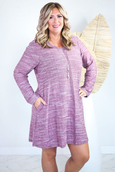 Heathered Criss Cross Back Dress